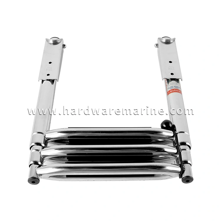 Stainless Steel 3/4 Step Boat Ladder With Wide Step