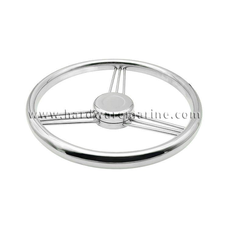 Stainless Steel 13-1/2 Inch 9 Spoke Steering Wheel