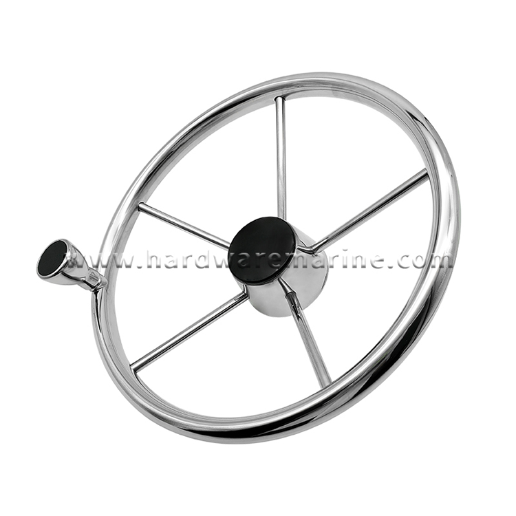 Stainless Steel 5 Spoke Steering Wheel With Knob