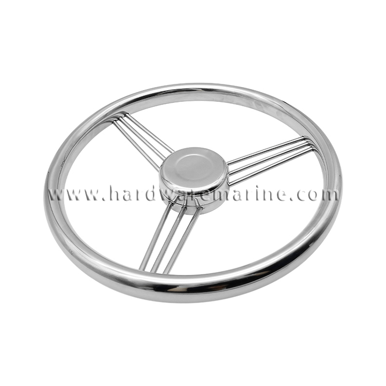 Stainless Steel 13-1/2 Inch 9 Spoke Steering Wheel