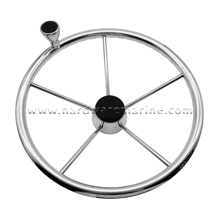 Stainless Steel 5 Spoke Steering Wheel With Knob