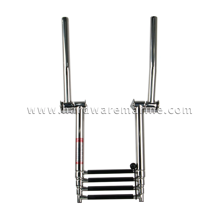 Stainless Steel Marine Telescopic Boat Ladder With Handrail