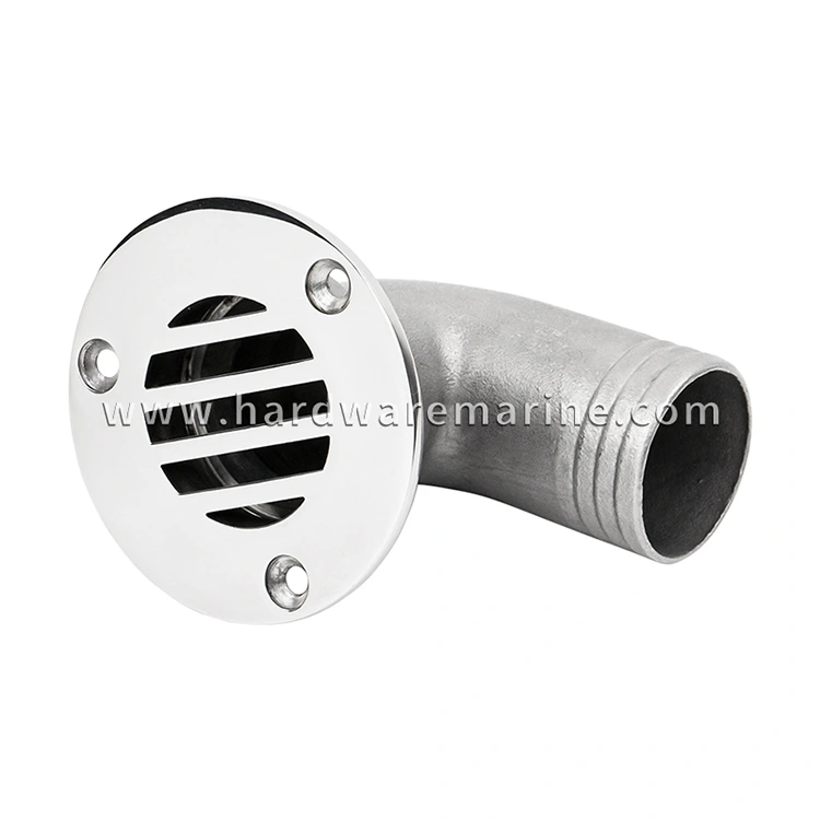 316 Stainless Steel 90 degree Marine Deck Drain Scupper
