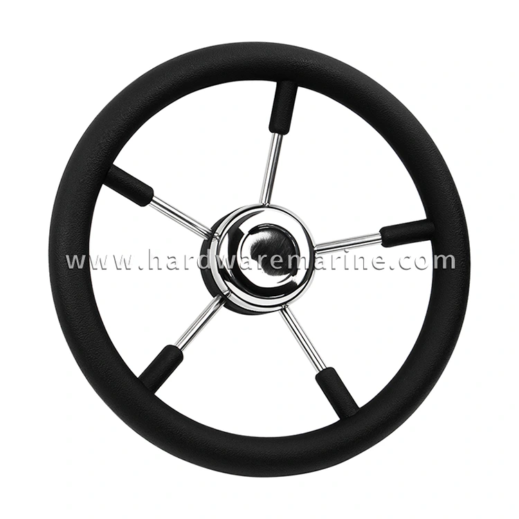 Stainless Steel Marine 5-Spoke Steering Wheel