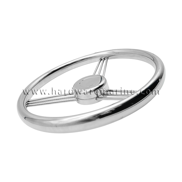 Stainless Steel 13-1/2 Inch 9 Spoke Steering Wheel