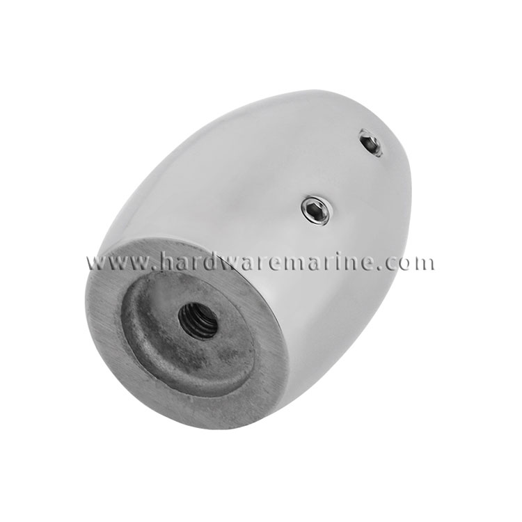 316 Stainless Steel Marine 60-90 Degree Cylindrical Flagpole Base