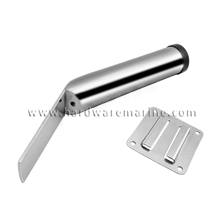 Slide Mount Boat Fishing Rod Holder Stainless Steel Removable Base