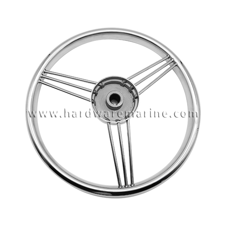 Stainless Steel 13-1/2 Inch 9 Spoke Steering Wheel