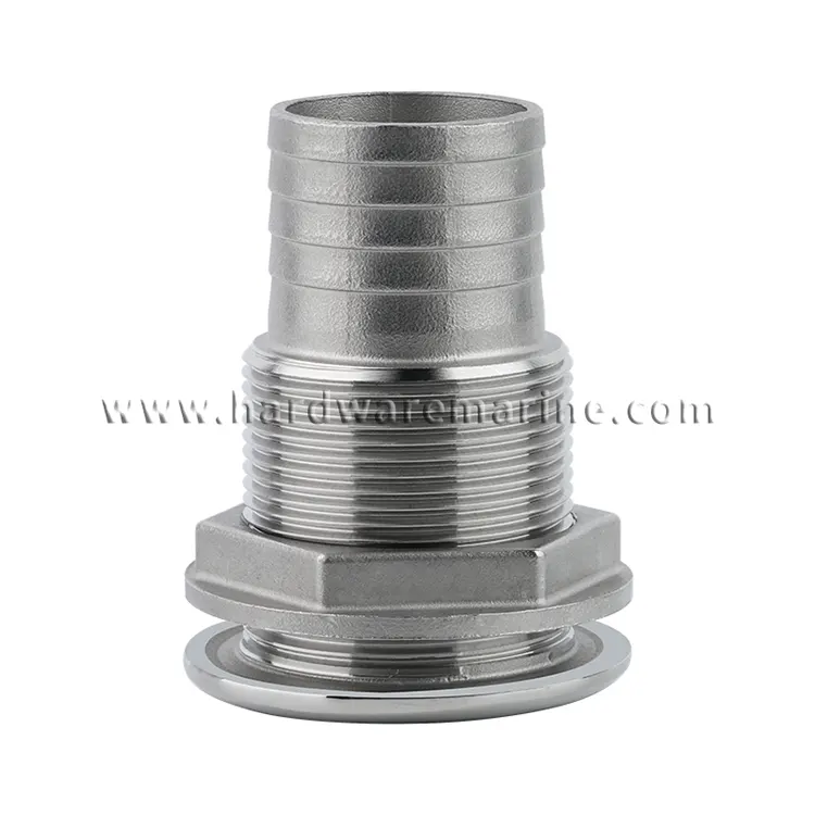 316 Stainless Steel Thru-Hull Fittings with Barb for Hose
