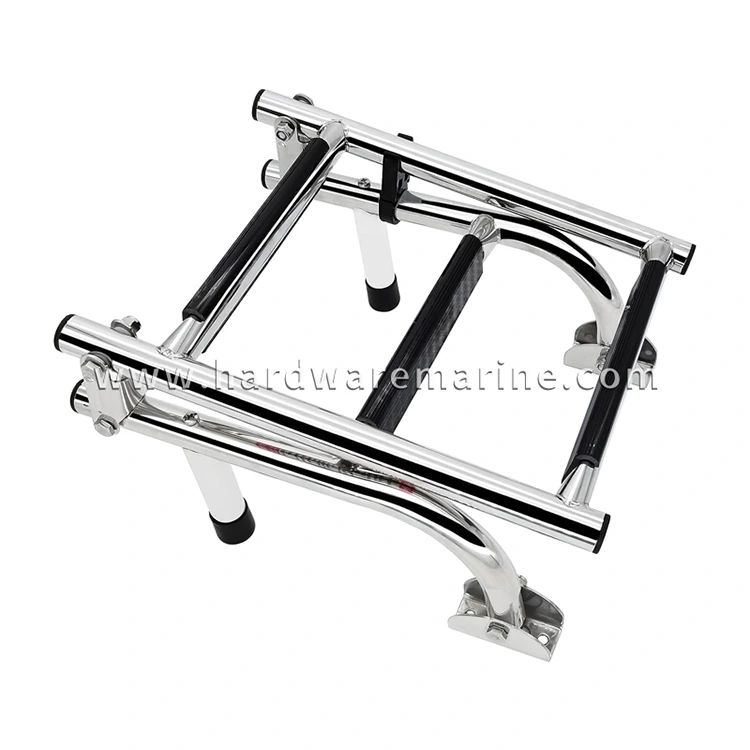 Stainless Steel Folding 2+1/2+2 Step Marine Ladder