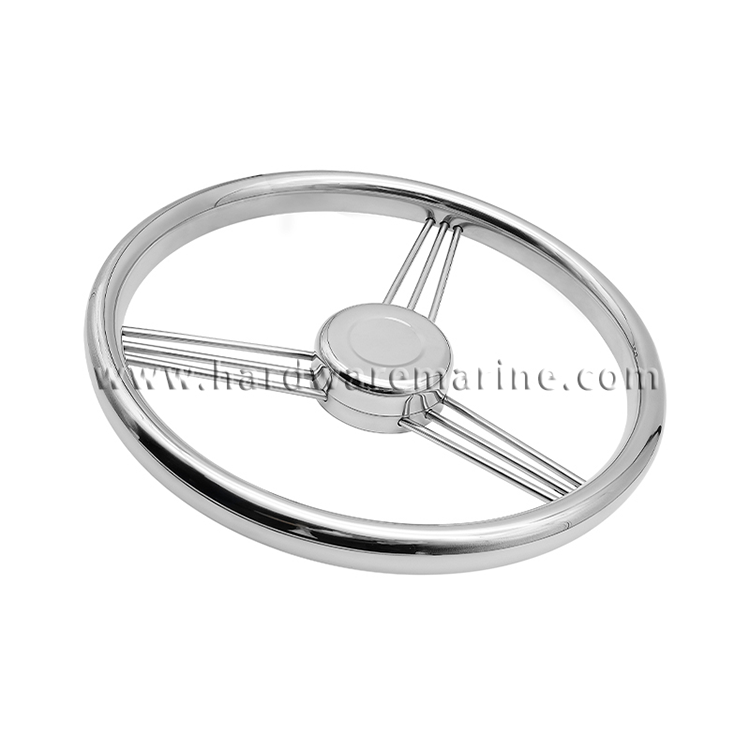 Stainless Steel 13-1/2 Inch 9 Spoke Steering Wheel
