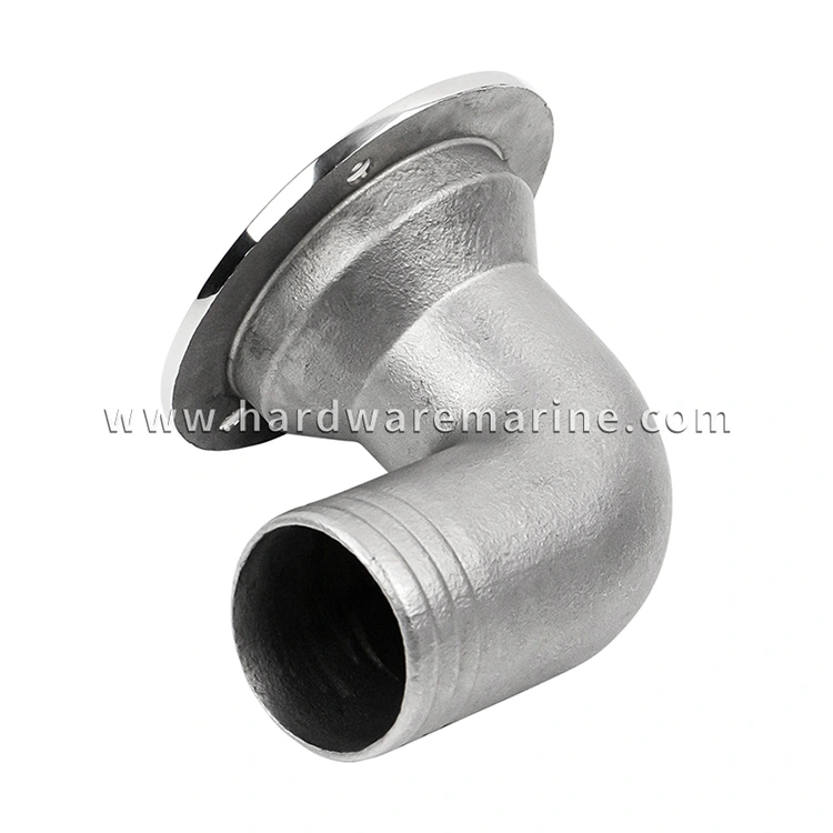 316 Stainless Steel 90 degree Marine Deck Drain Scupper