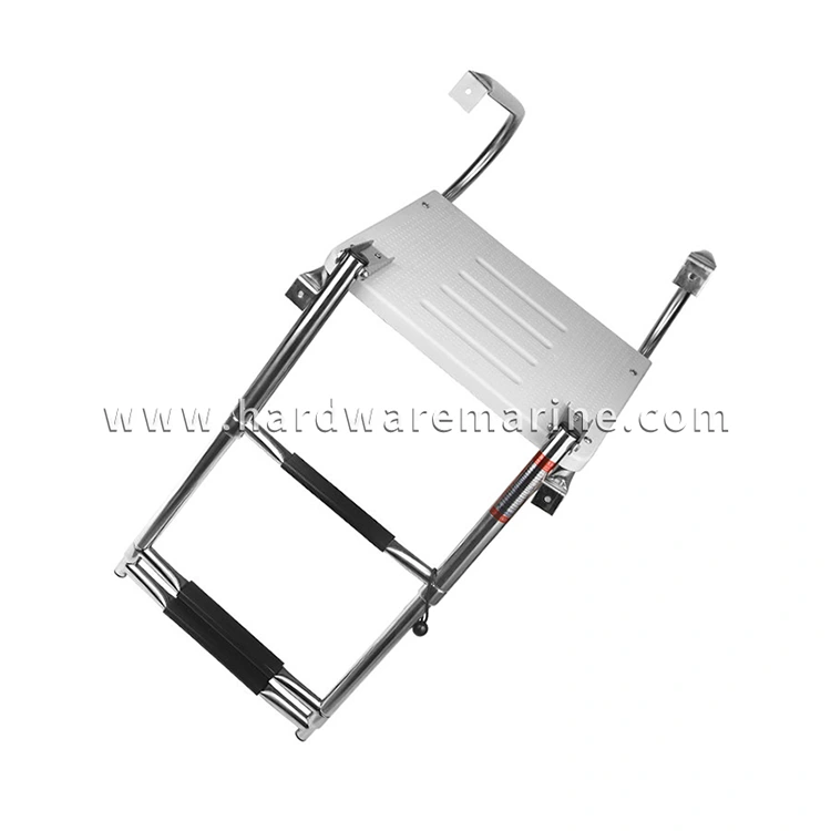 Stainless Steel Marine Folding Telescopic 2/3 Step Ladder With Platform