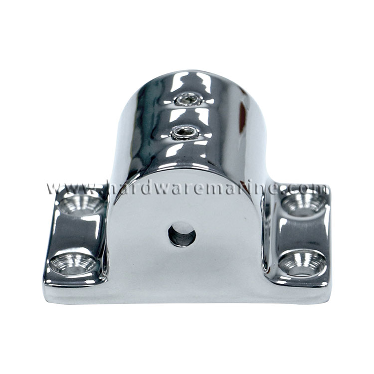 316 Stainless Steel Marine 90 Degree Rectangle Stanchion Base Mount