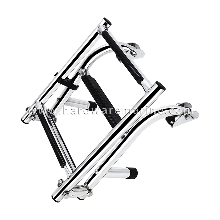 Stainless Steel Folding 2+1/2+2 Step Marine Ladder