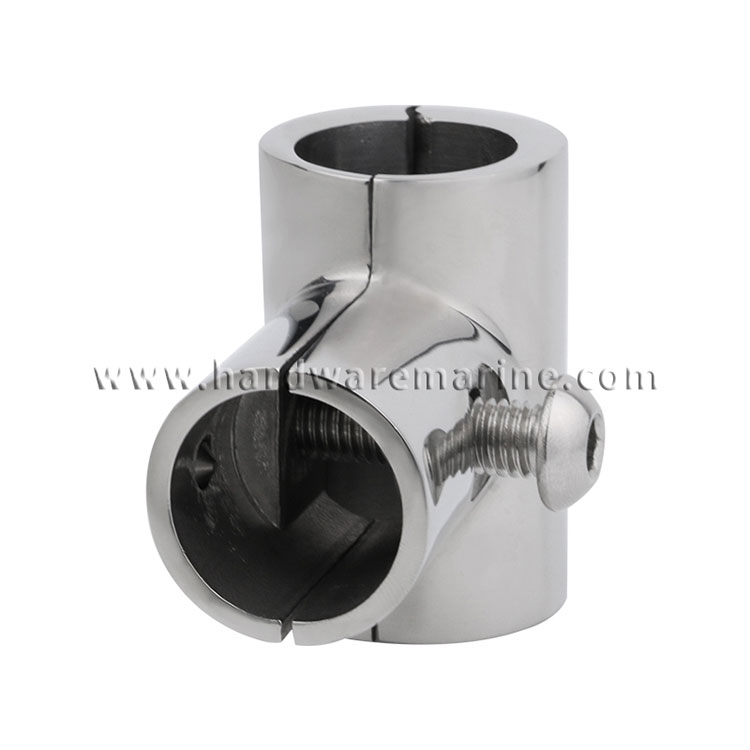 316 Stainless Steel Handrail Fittings Tee Hinged