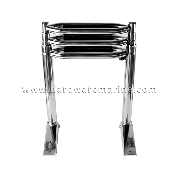 Stainless Steel 3/4 Step Boat Ladder With Wide Step