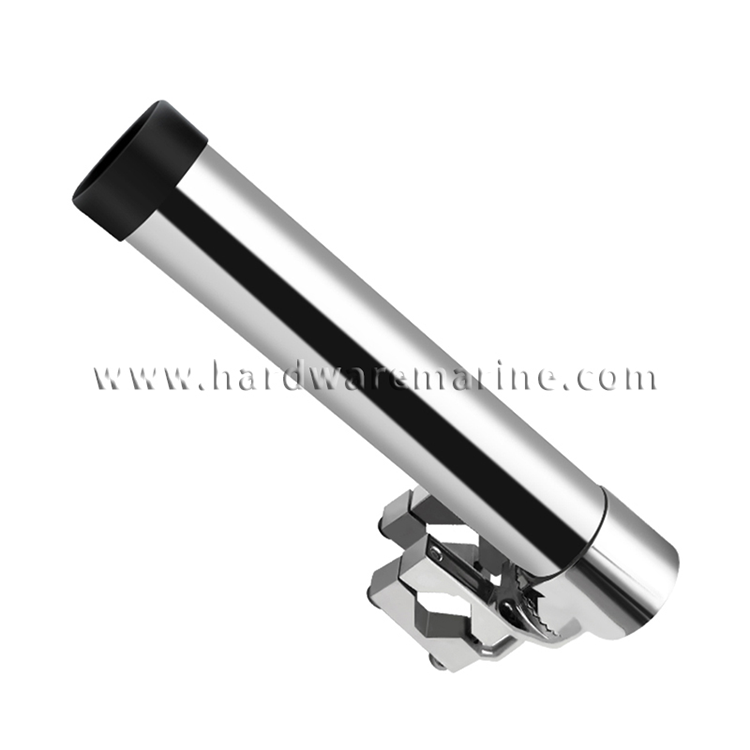 Boat Stainless Steel Fishing Rod Holder Clamp On Rail Mount