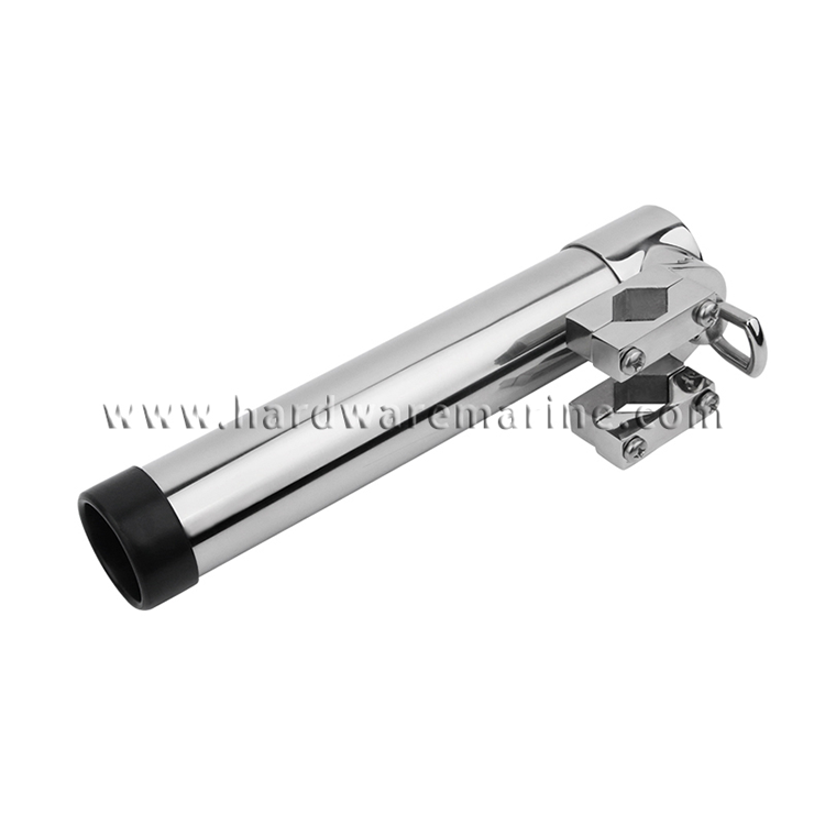 Boat Stainless Steel Fishing Rod Holder Clamp On Rail Mount