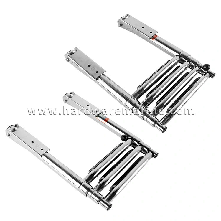 Stainless Steel 3/4 Step Boat Ladder With Wide Step