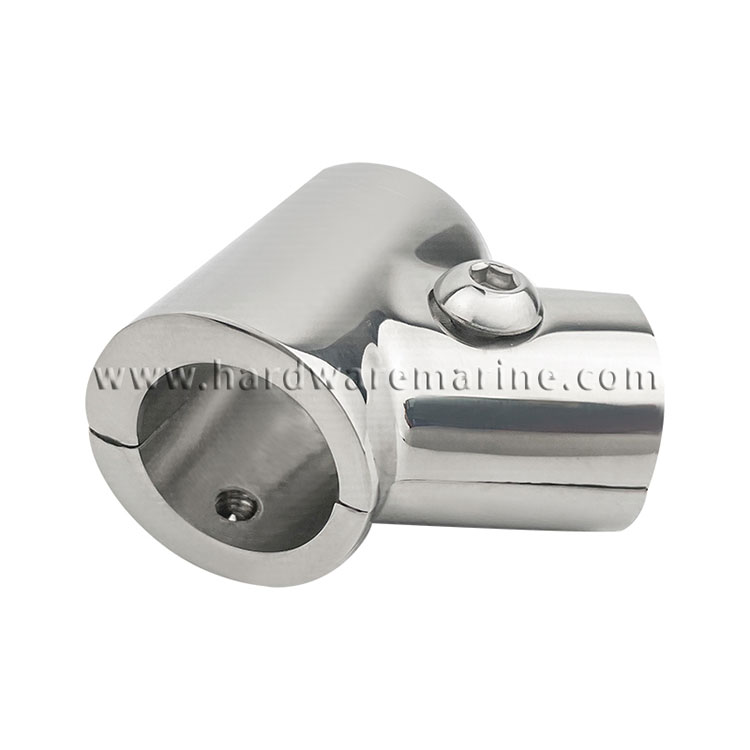316 Stainless Steel Marine Handrail Fitting 60 Degree Tee