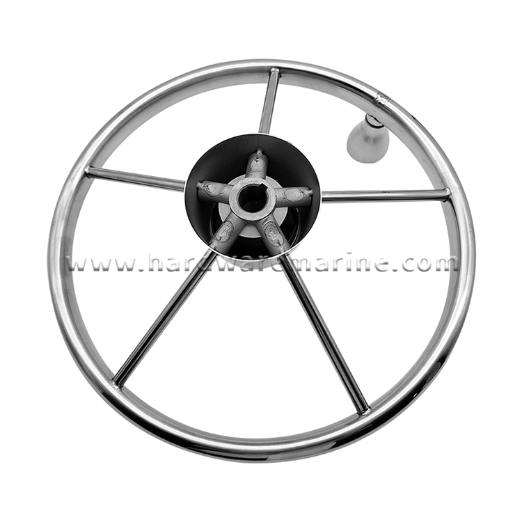 Stainless Steel 5 Spoke Steering Wheel With Knob