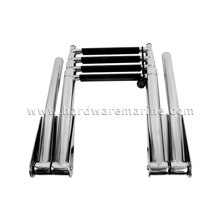 Stainless Steel Marine Telescopic Boat Ladder With Handrail