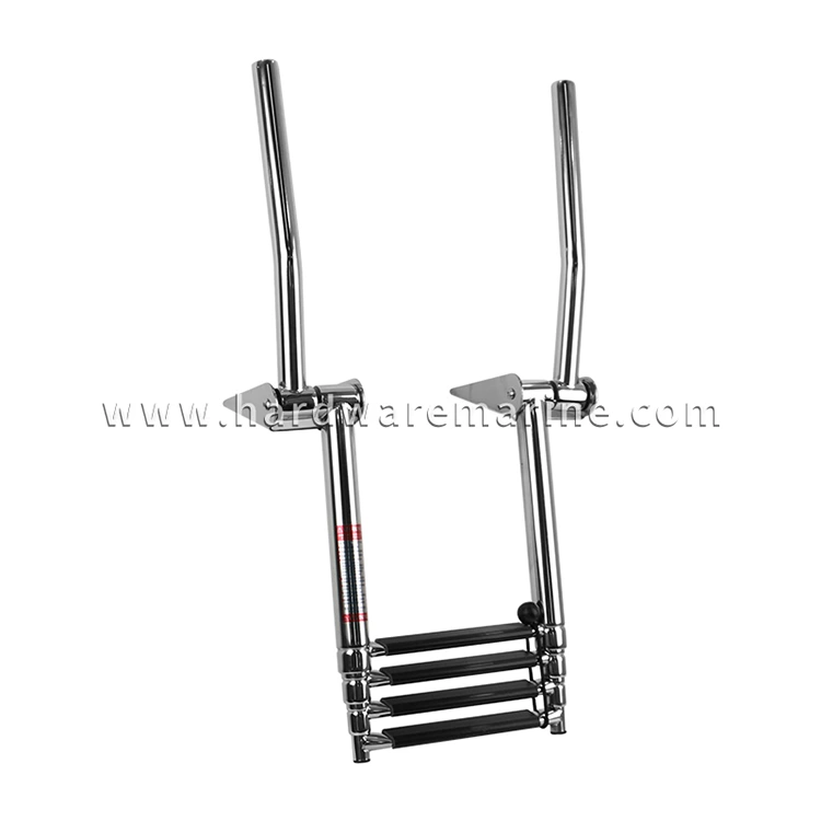 Stainless Steel Marine Telescopic Boat Ladder With Handrail