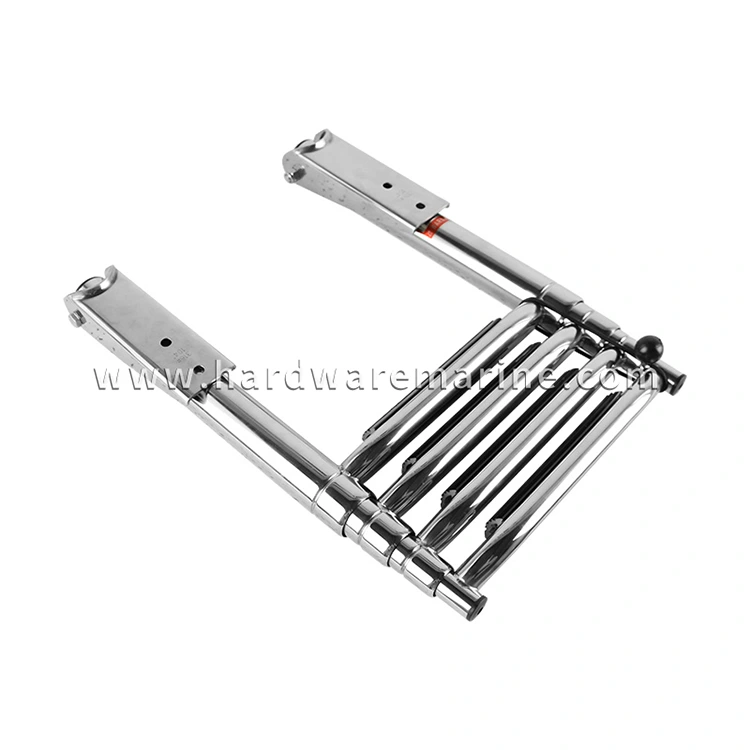 Stainless Steel 3/4 Step Boat Ladder With Wide Step