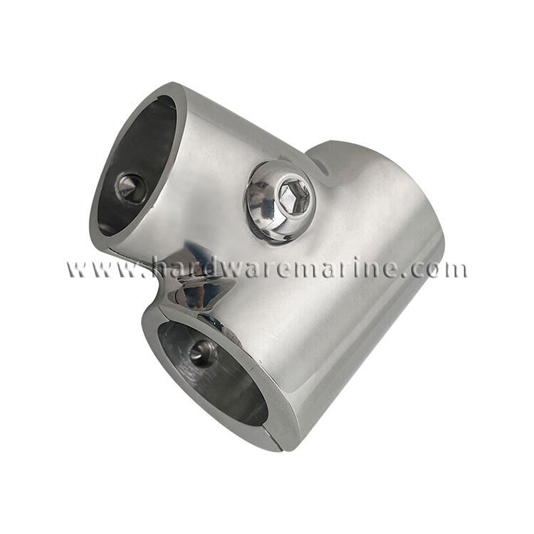 316 Stainless Steel Marine Handrail Fitting 60 Degree Tee