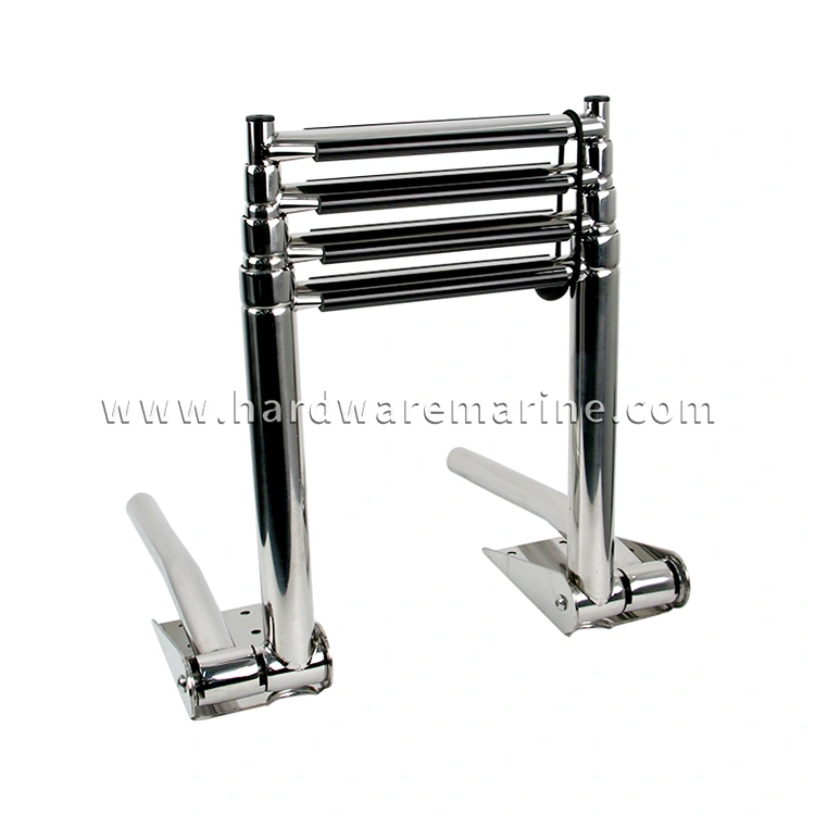 Stainless Steel Marine Telescopic Boat Ladder With Handrail