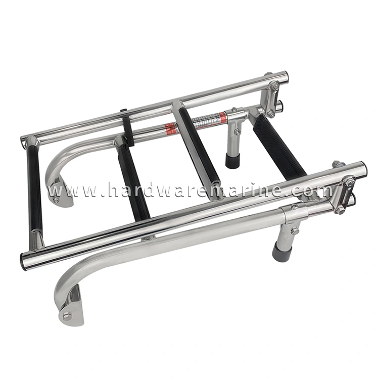 Stainless Steel Folding 2+1/2+2 Step Marine Ladder