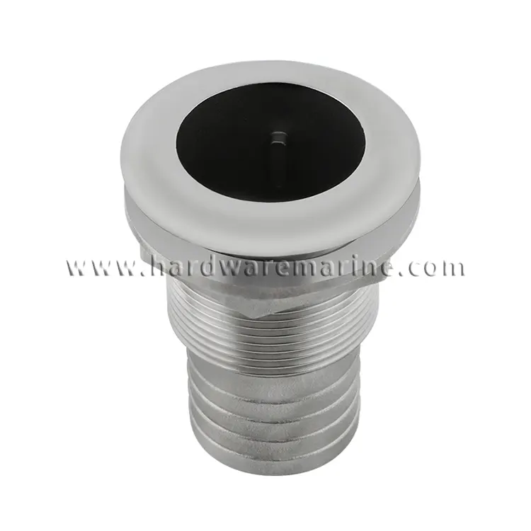 316 Stainless Steel Thru-Hull Fittings with Barb for Hose
