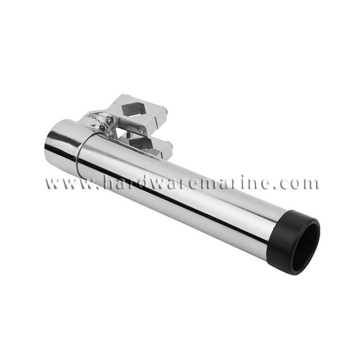 Boat Stainless Steel Fishing Rod Holder Clamp On Rail Mount