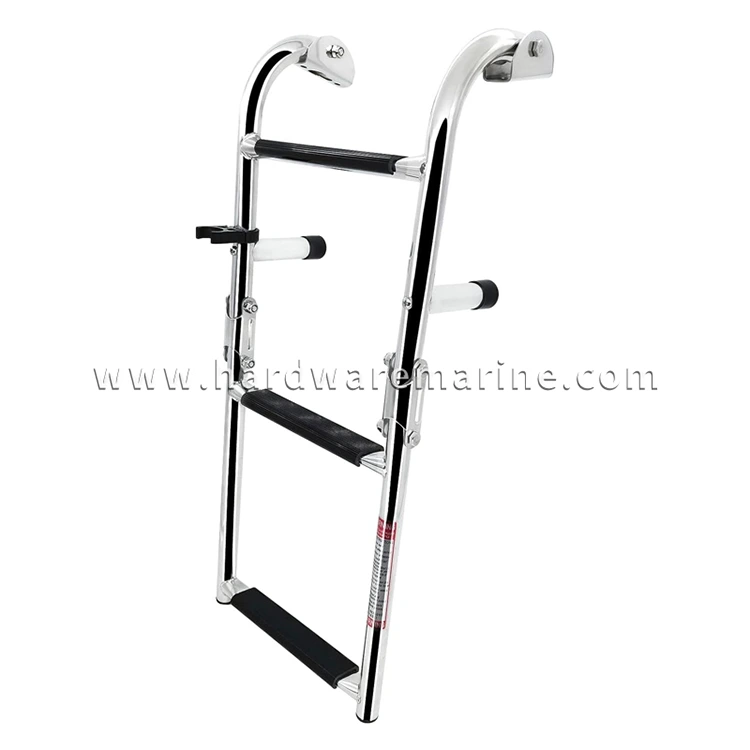 Stainless Steel Folding 2+1/2+2 Step Marine Ladder