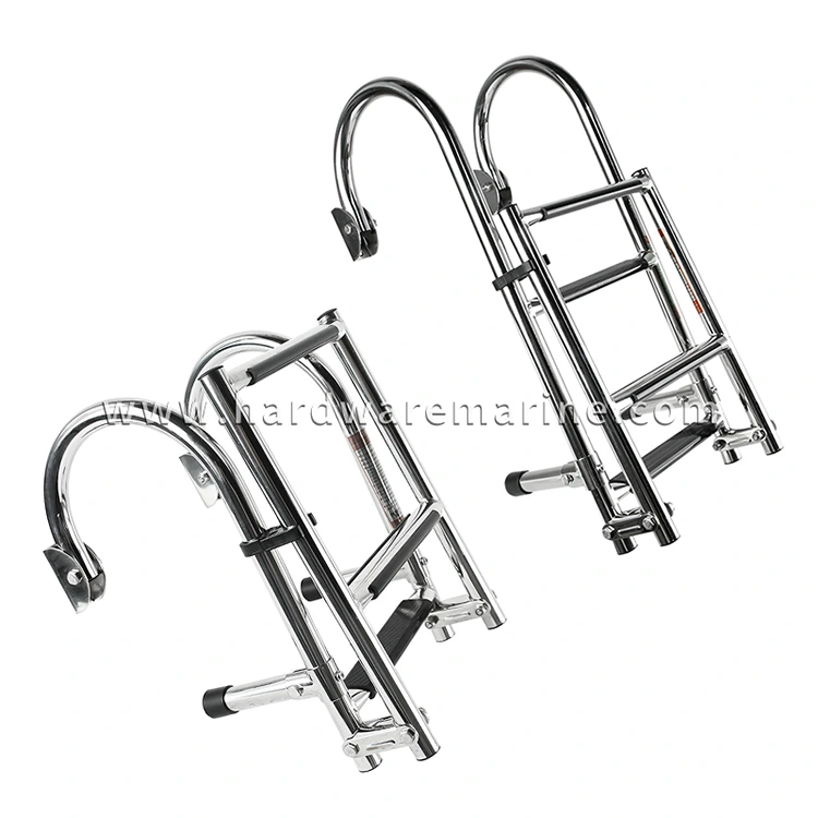 Stainless Steel Marine 2+1/2+2 Step Folding Boarding Ladder