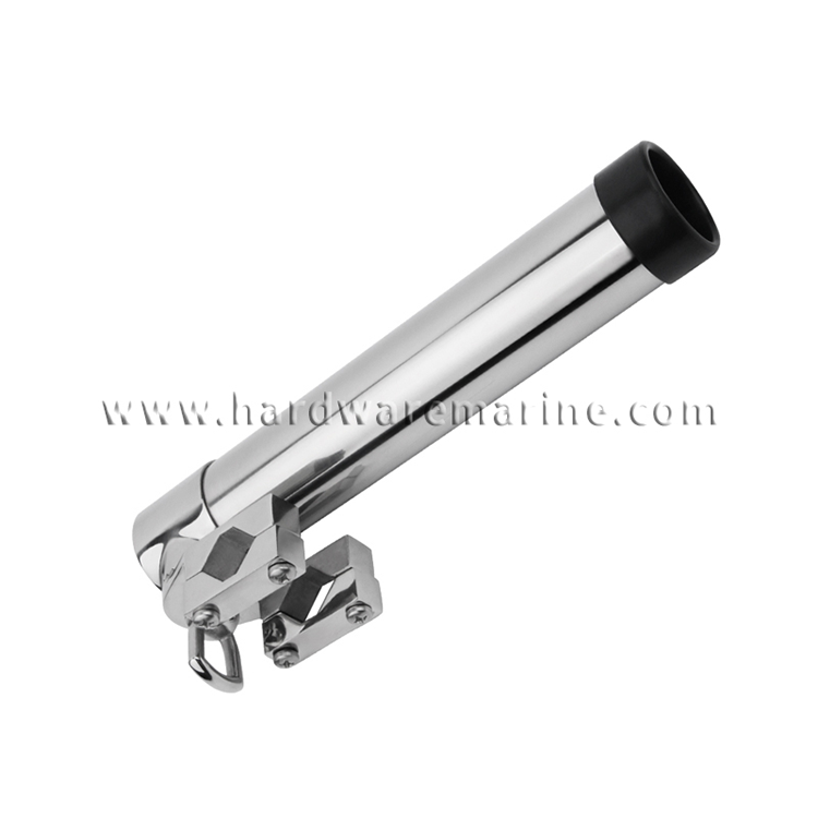 Boat Stainless Steel Fishing Rod Holder Clamp On Rail Mount