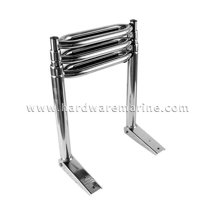 Stainless Steel 3/4 Step Boat Ladder With Wide Step